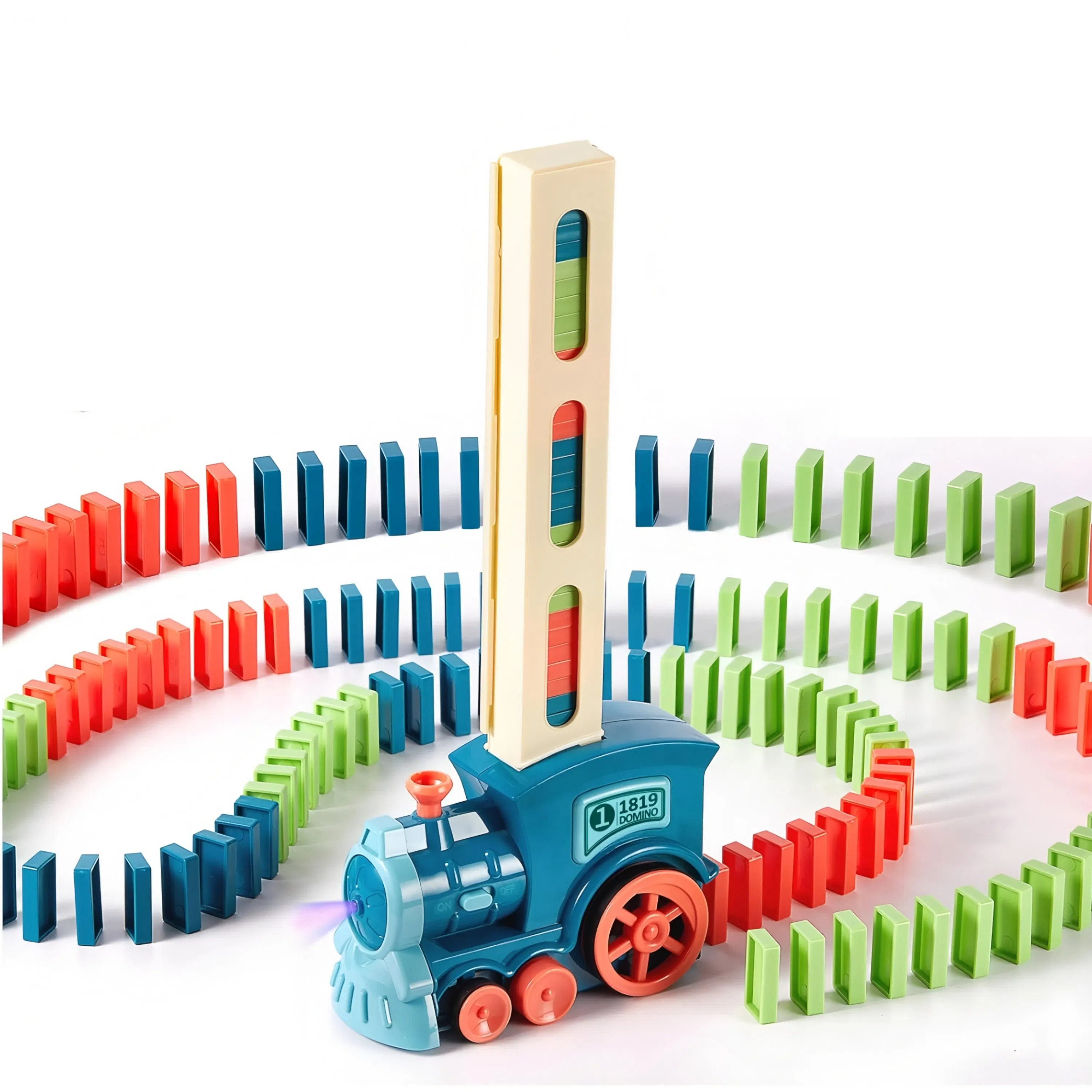 Conjunto de Juguetes de Dominó al por Mayor para Niños, Juguetes Automáticos de Bloques de Dominó para Construcción y Apilamiento, Juegos Creativos para Niños, Juguetes de Educación Temprana para Niños
