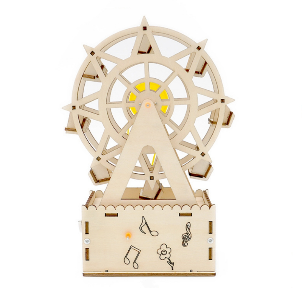 Kit de Rueda de Música para Niños; S DIY Stem Juguetes Educativos Creativos de Programación Científica en Madera