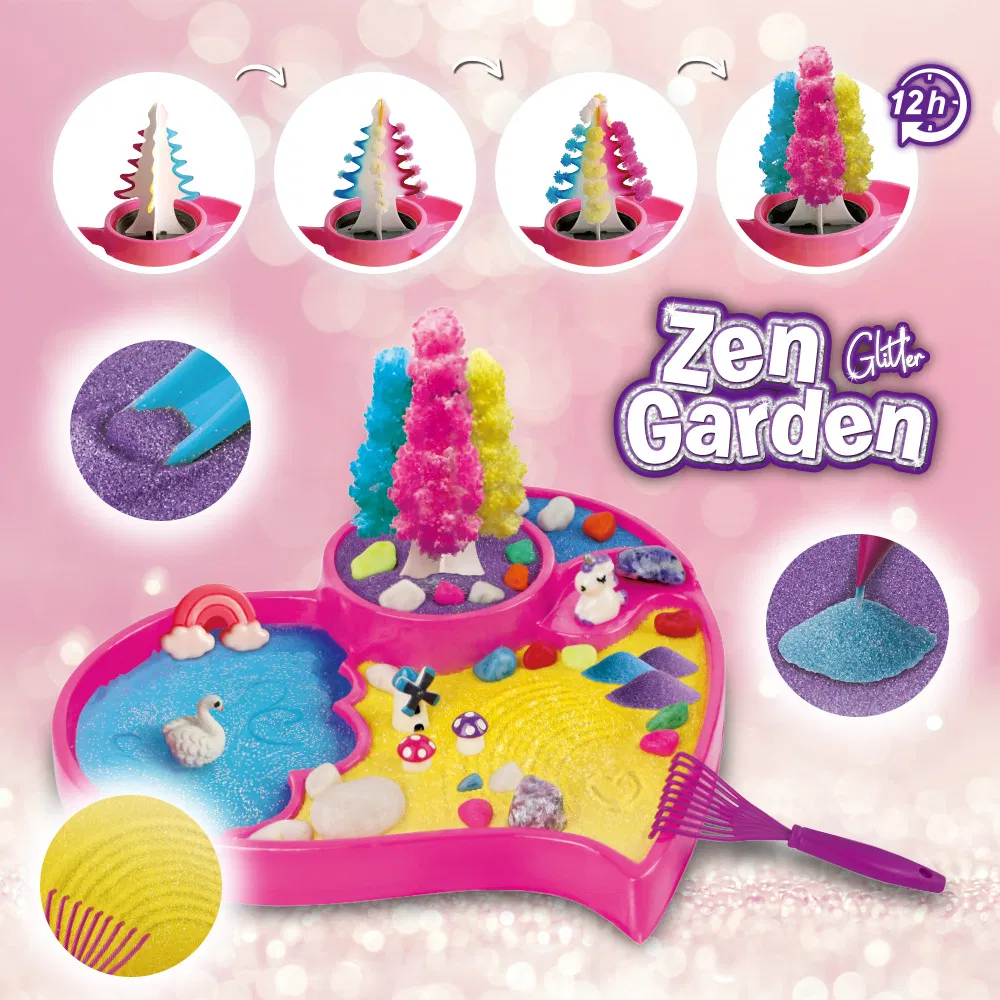 Kit de Jardín Zen Mágico para Niñas, Juguetes Educativos de Manualidades y Artes DIY, Conjunto de Experimentos Científicos Creativos para Niñas 7-14 Años