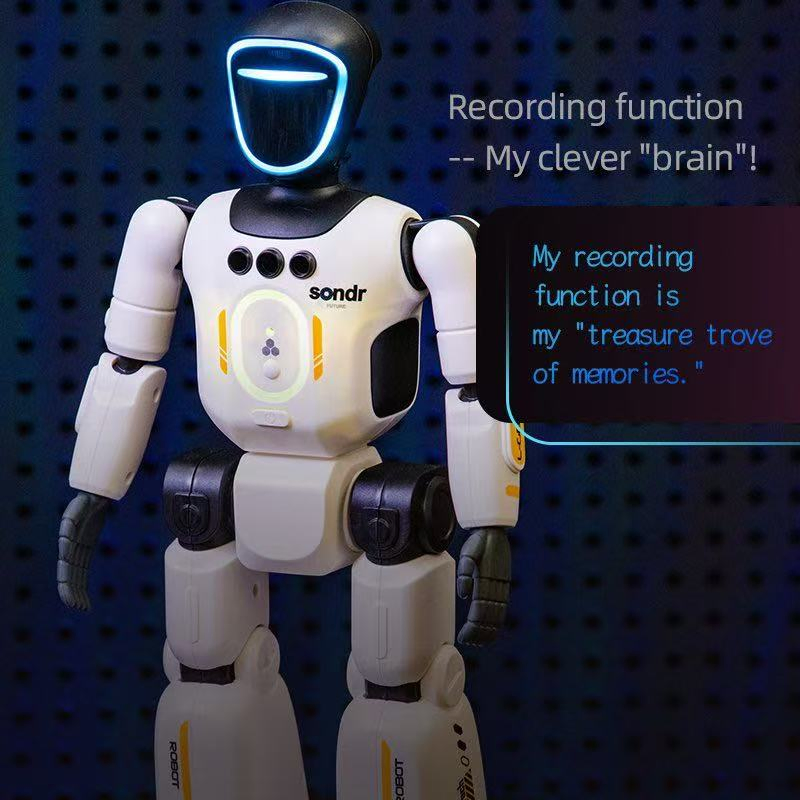 Robot educativo programable por control remoto infrarrojo Nijia con características de conversación inteligente, efectos de baile y luz para niños, juguetes de robot RC