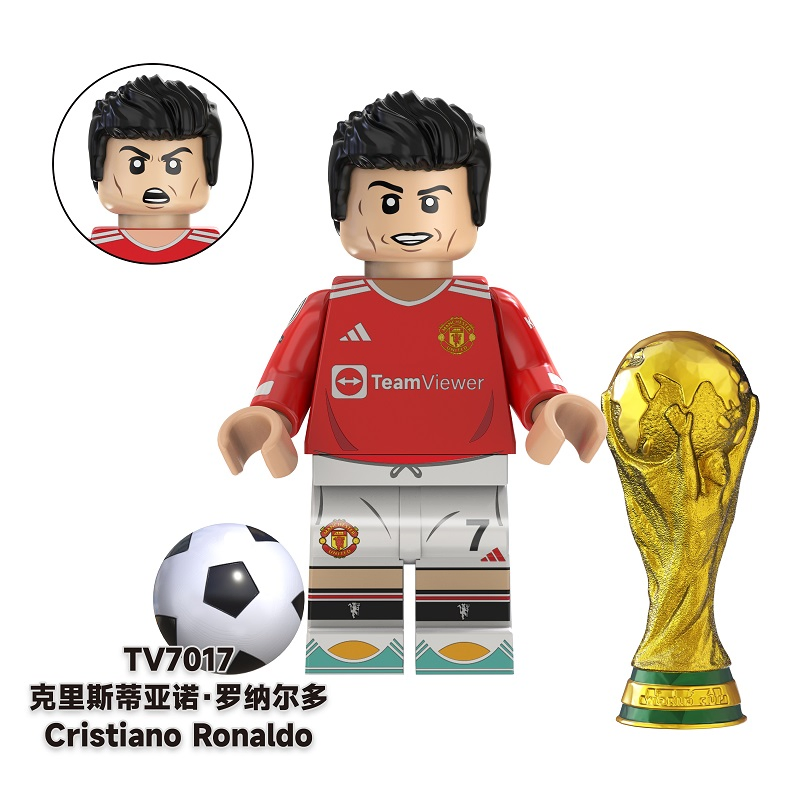 Juguete educativo de rompecabezas de jugador de fútbol Neymar figura de bloques de construcción mini de plástico (TV6503)