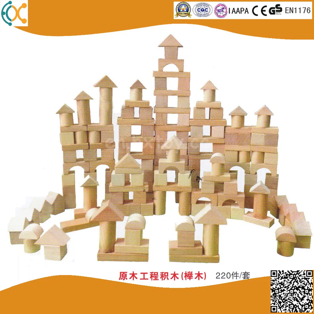 Juego de bloques de madera clásicos juguetes educativos para niños en edad preescolar