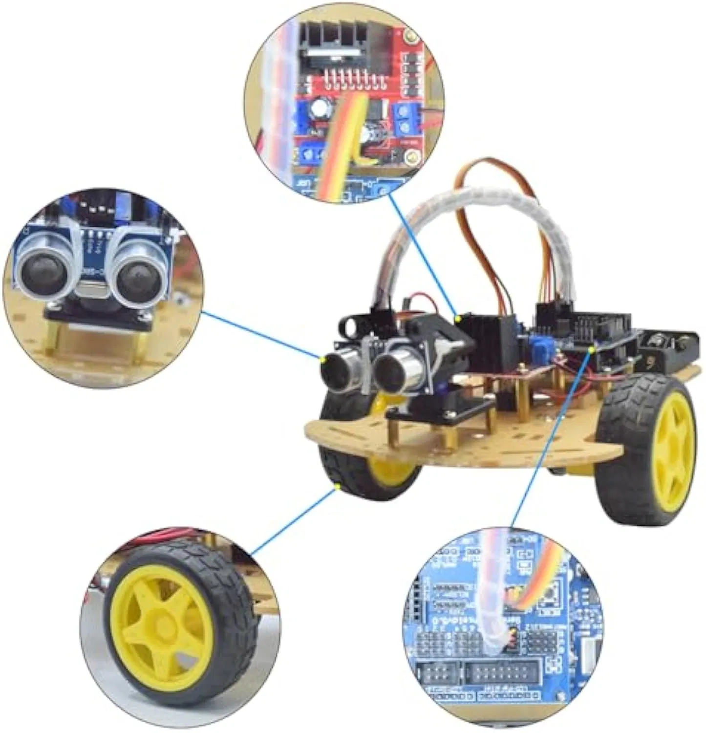 2WD Kit de chasis de robot coche con seguimiento inteligente para evitar obstáculos; S Stem juguetes educativos creativos de programación científica para niños, robot inteligente para Arduino