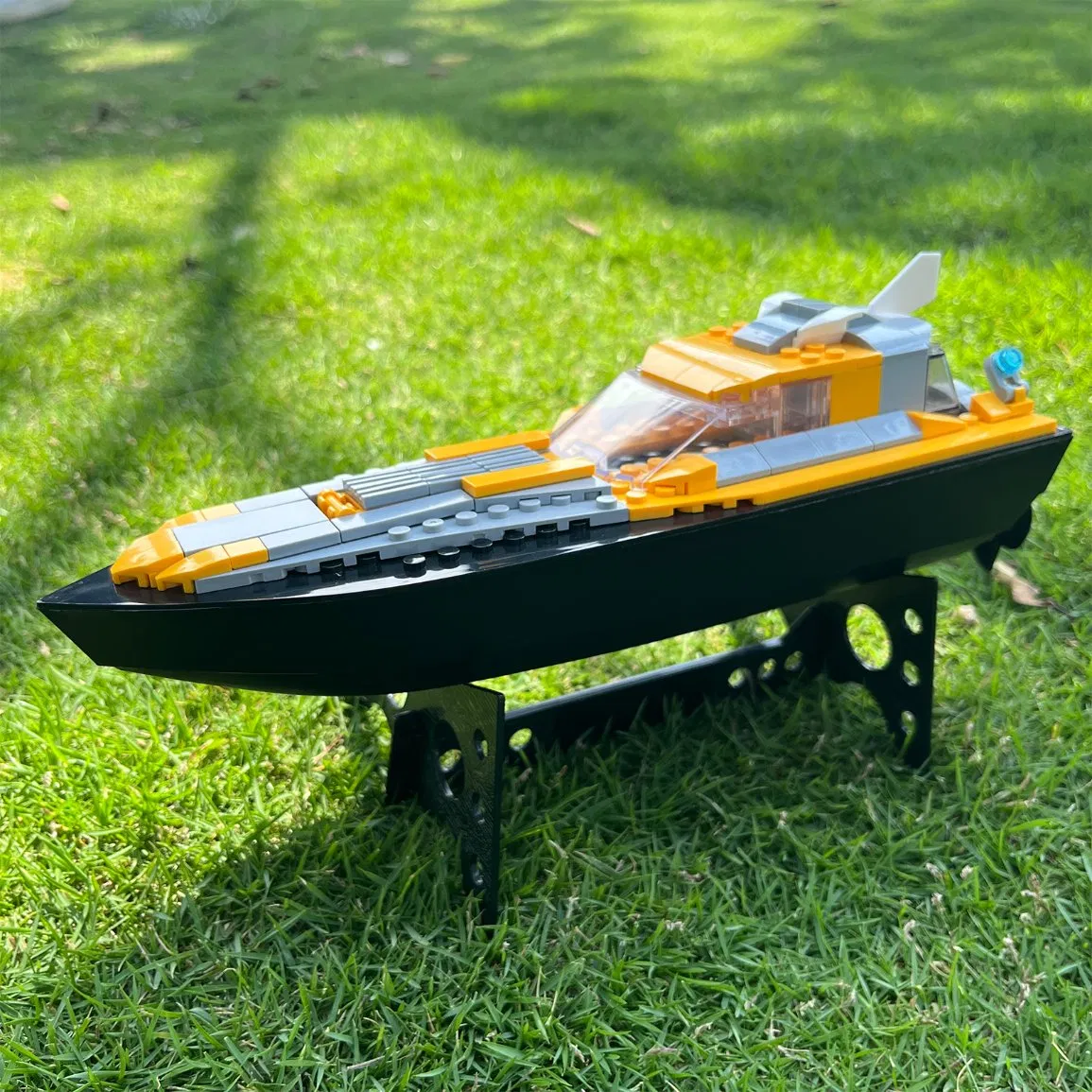 V101 DIY 4 en 1 Bloques de Construcción Barco RC Modelo de Ciudad Barco Oceánico Juguetes de Ladrillos Juegos Educativos Barco de Control Remoto con Batería Regalos