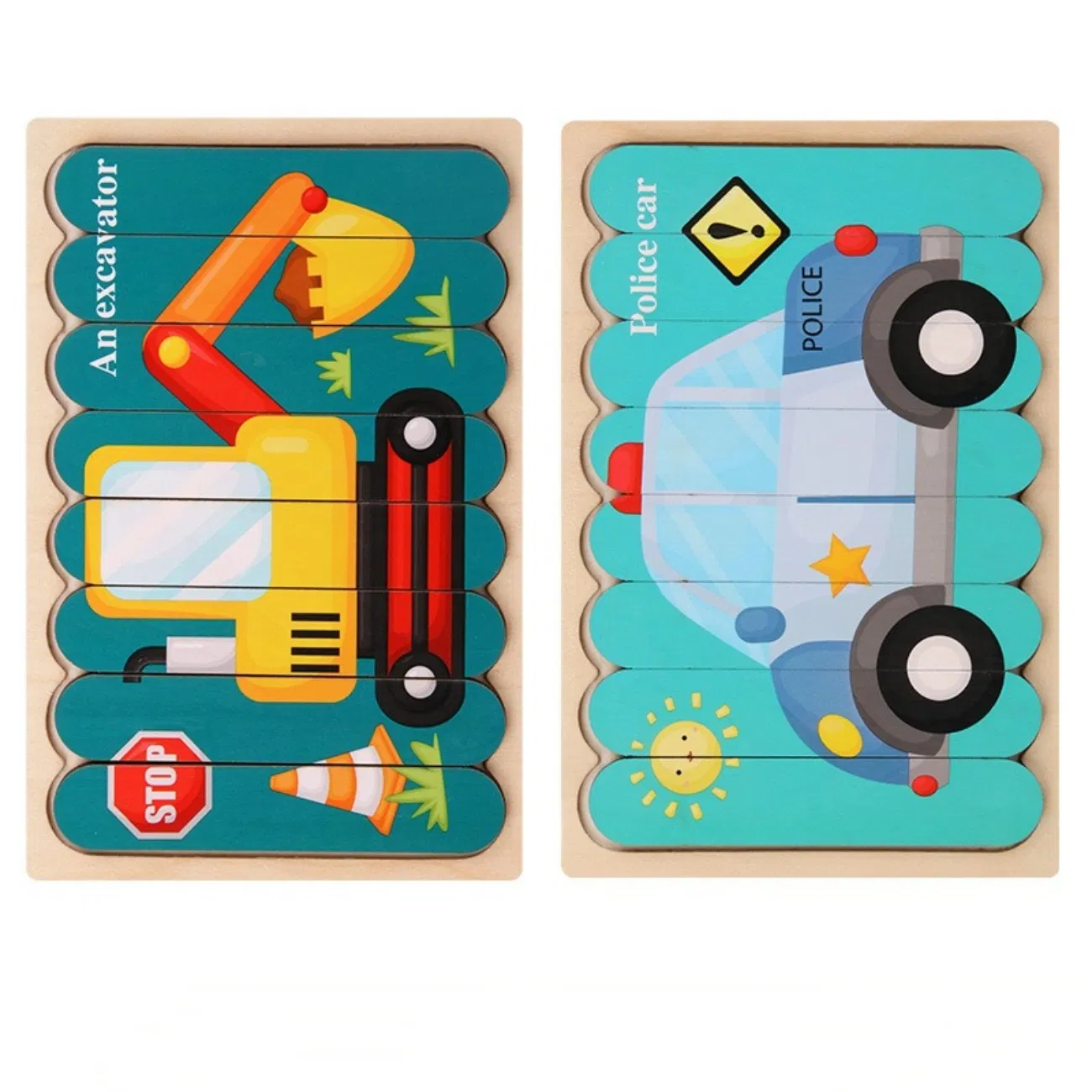 Juguete de rompecabezas cognitivo para niños, juguetes de movimiento cerebral para niños y niñas, desarrollo de inteligencia en bebés, educación temprana, juego de rompecabezas de animales de dibujos animados