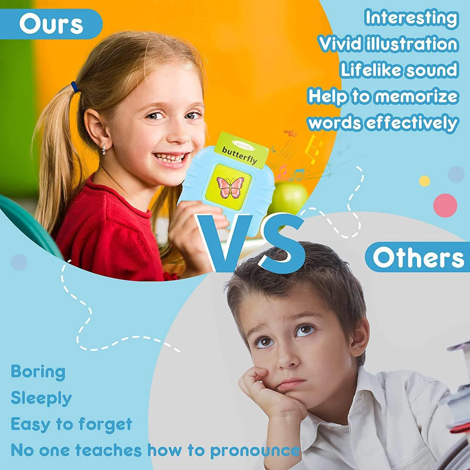Juguetes educativos AiJH en inglés para niños, recursos educativos, tarjetas de lenguaje, juguetes de aprendizaje para niños