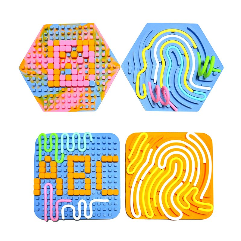 122 Modelo No. Juguete de Puzzle Sensorial de Silicona para Aprendizaje Temprano