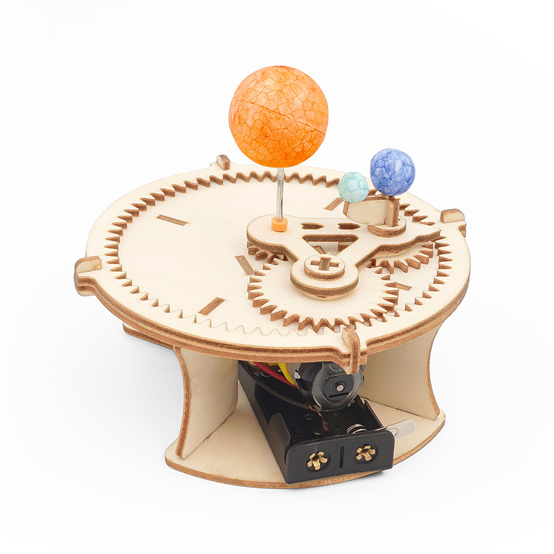 Kit de Exploración Espacial para Niños Set de Stem 3D Construcción Stem Juguete Educativo de Ciencia Creativa de Programación de Madera