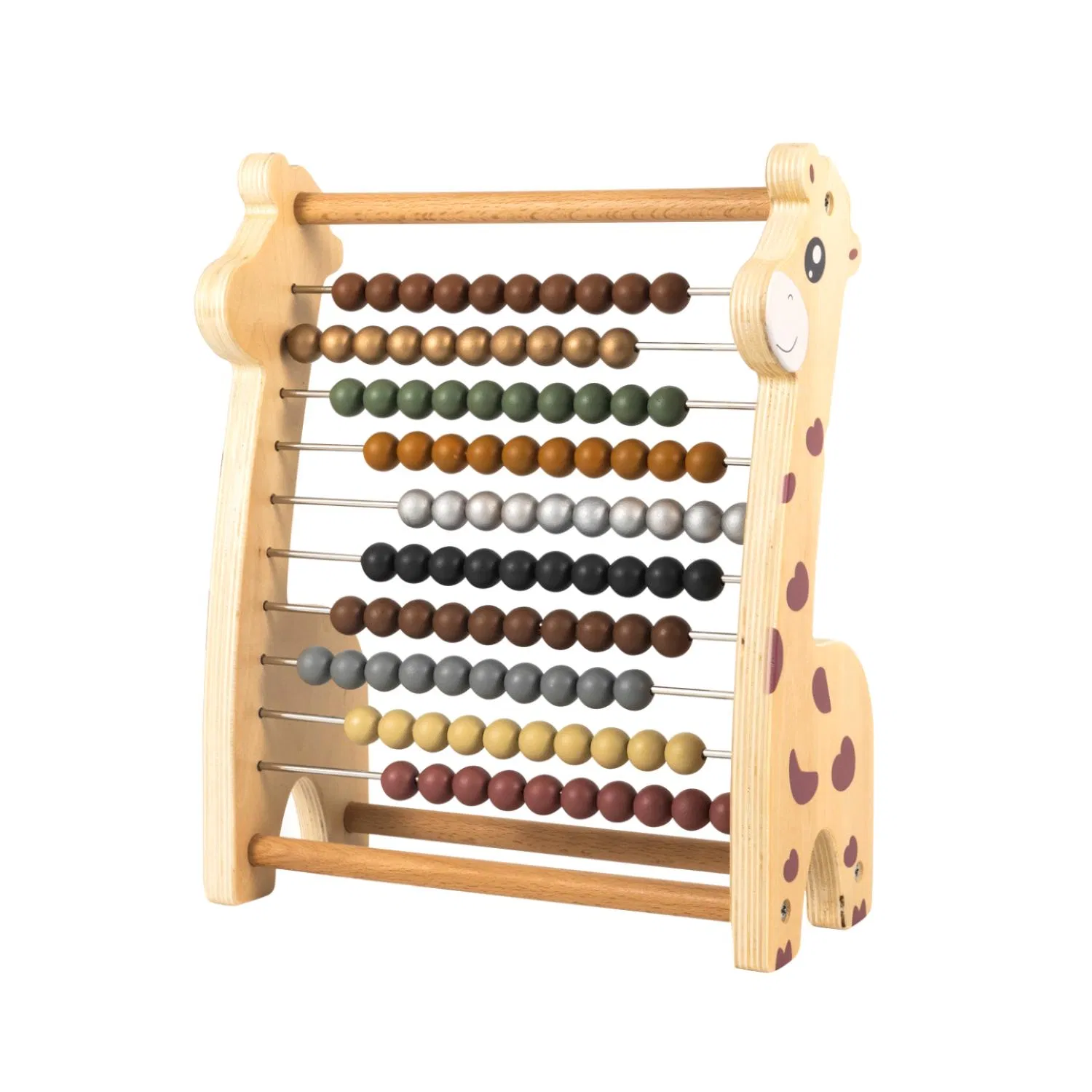 Juguete de rompecabezas educativo de madera Montessori al por mayor para bebés, niños y niños, juguete ábaco para niños y niños
