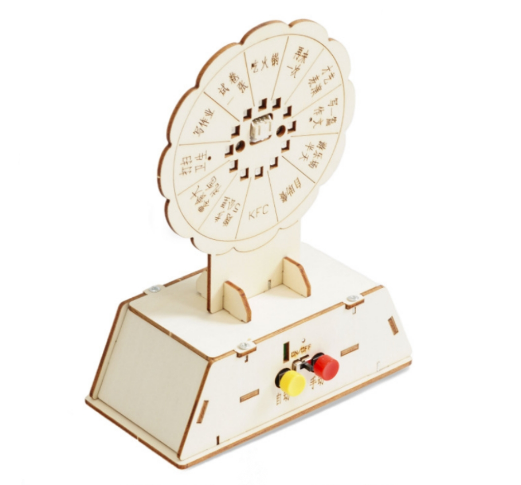 Kit de Rueda de la Suerte para Niños; S DIY Stem Creativo Programación Científica Tecnología Aprendizaje Juguetes Educativos de Madera
