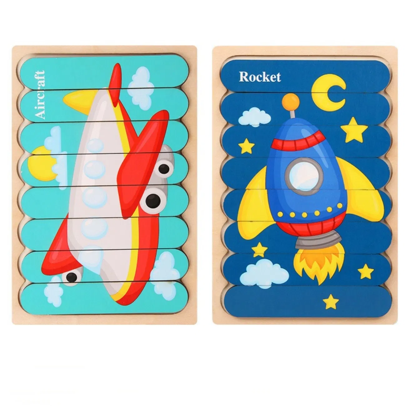 Juguete de rompecabezas cognitivo para niños, juguetes de movimiento cerebral para niños y niñas, desarrollo de inteligencia en bebés, educación temprana, juego de rompecabezas de animales de dibujos animados