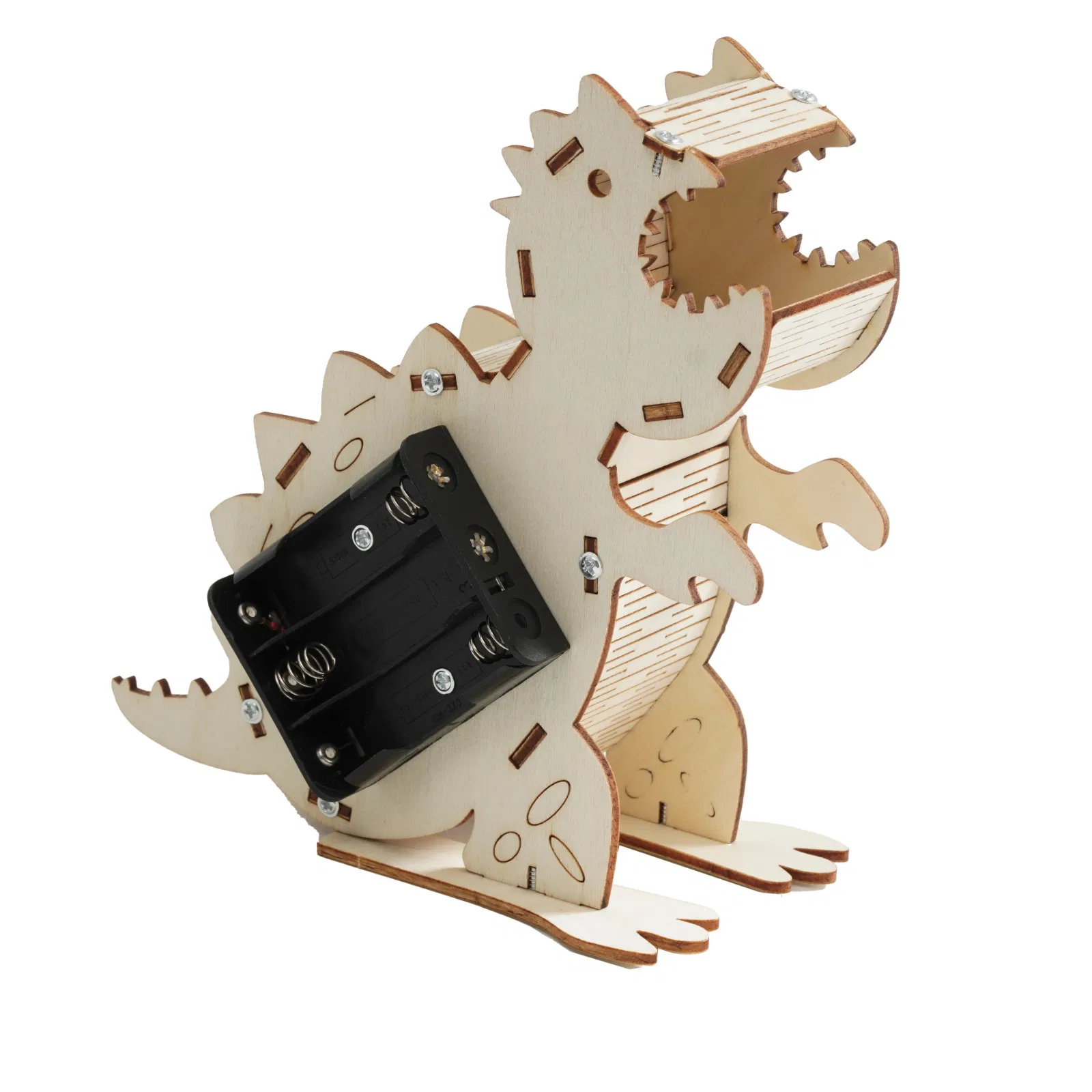 Kit de Dinosaurio con Control de Voz Spray para Niños; Juguetes Educativos de Madera para Aprendizaje Tecnológico Creativo de Programación Científica DIY STEM
