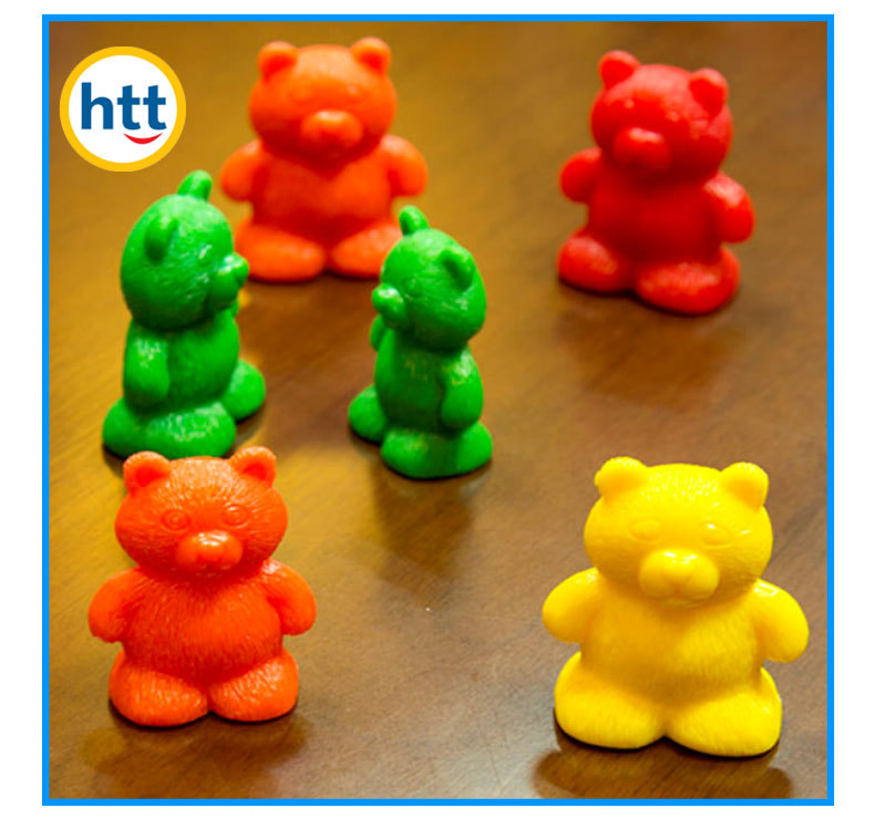 Juguetes educativos de matemáticas inteligentes, ositos de conteo, juguetes de plástico para niños, fabricante