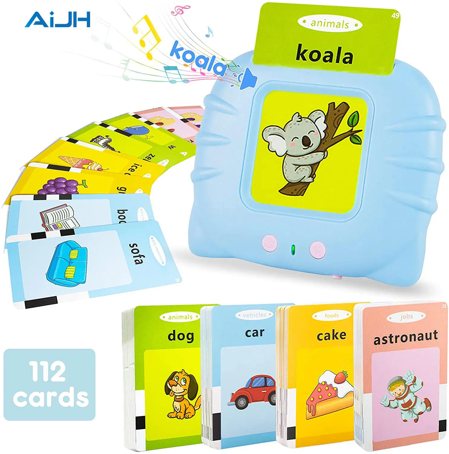 Juguetes educativos AiJH en inglés para niños, recursos educativos, tarjetas de lenguaje, juguetes de aprendizaje para niños