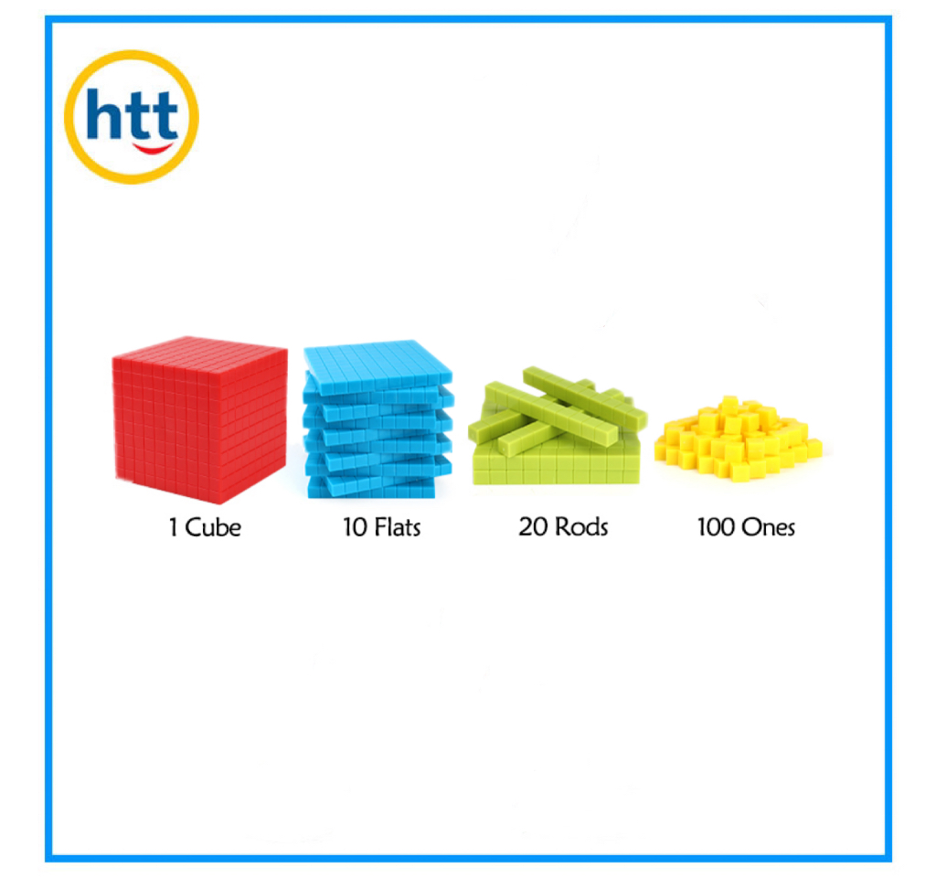 Bloques de Aprendizaje Matemático Base Ten de Plástico, Bloques de Base Ten de Plástico en Forma de Cubo Decímetro, Base 10 Ayudas de Enseñanza