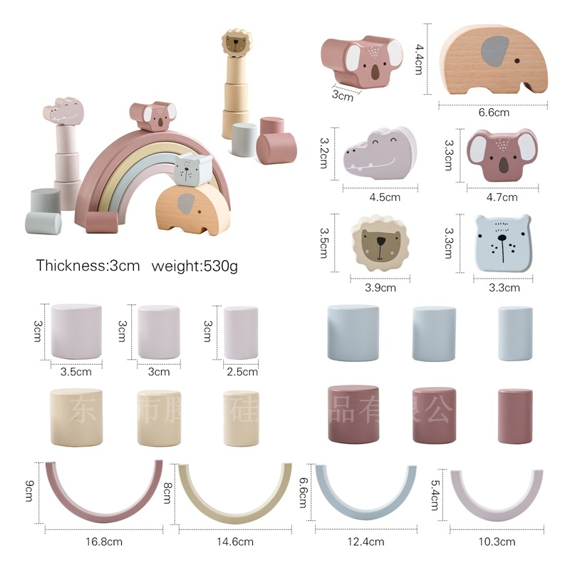 Juguetes de educación temprana para niños, juguetes de equilibrio de elefante de madera, juguetes para el desarrollo intelectual del bebé, juguetes para habilidades prácticas