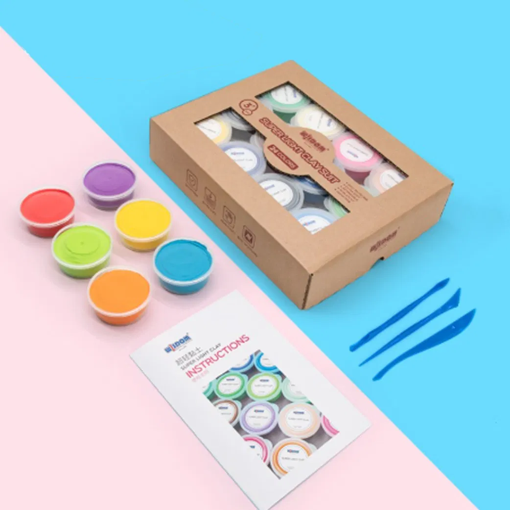 Juguetes de arte y educativos variados y suministros de manualidades con papel crepé