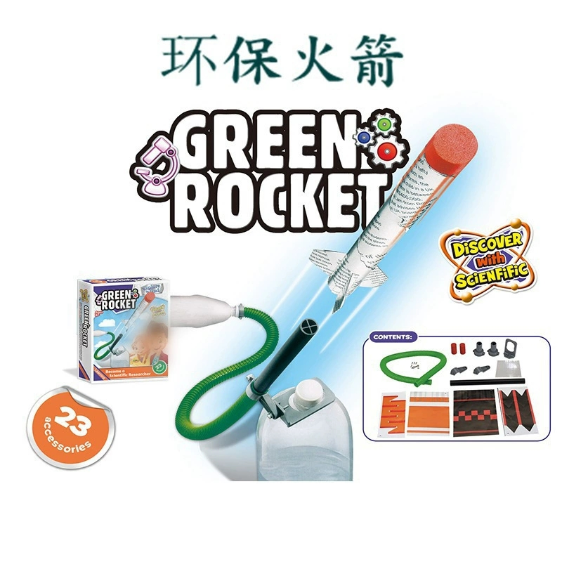 Nuevos juguetes de ciencia y educación para la escuela primaria transfronteriza, experimento de bricolaje, cohete espacial ensamblado, juguetes de ciencia y educación divertidos para la educación temprana de los niños