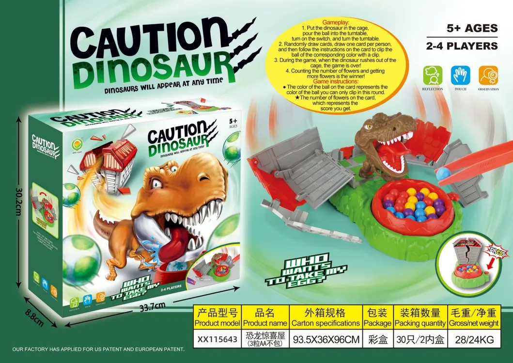 Juego de mesa educativo dinosaurio