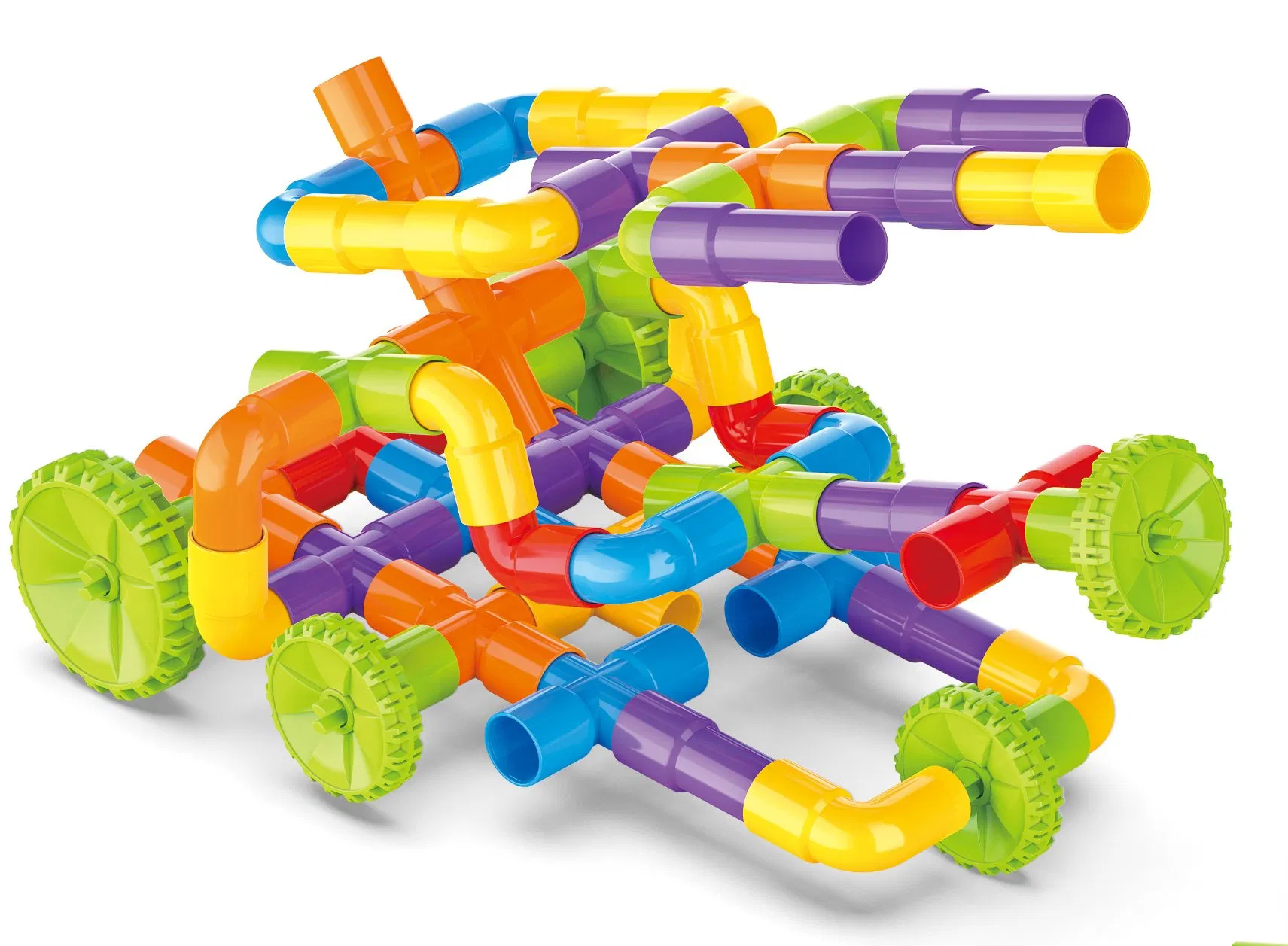 Juguetes educativos para niños, kit de construcción de tubos creativos con cerraduras, sets de construcción de tuberías, juguetes de aprendizaje para preescolar, regalo para niños y niñas 3+, 220PCS