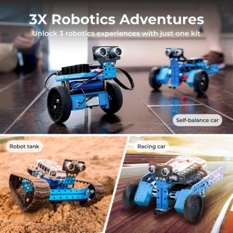 Makeblock Mbot Ranger 3 en 1 Robótica para Niños Edad 8-12, Robot de Programación para Aprendizaje de Arduino Scratch con Caja de Programación, 16 Proyectos de Programación Kit de Ciencia STEM