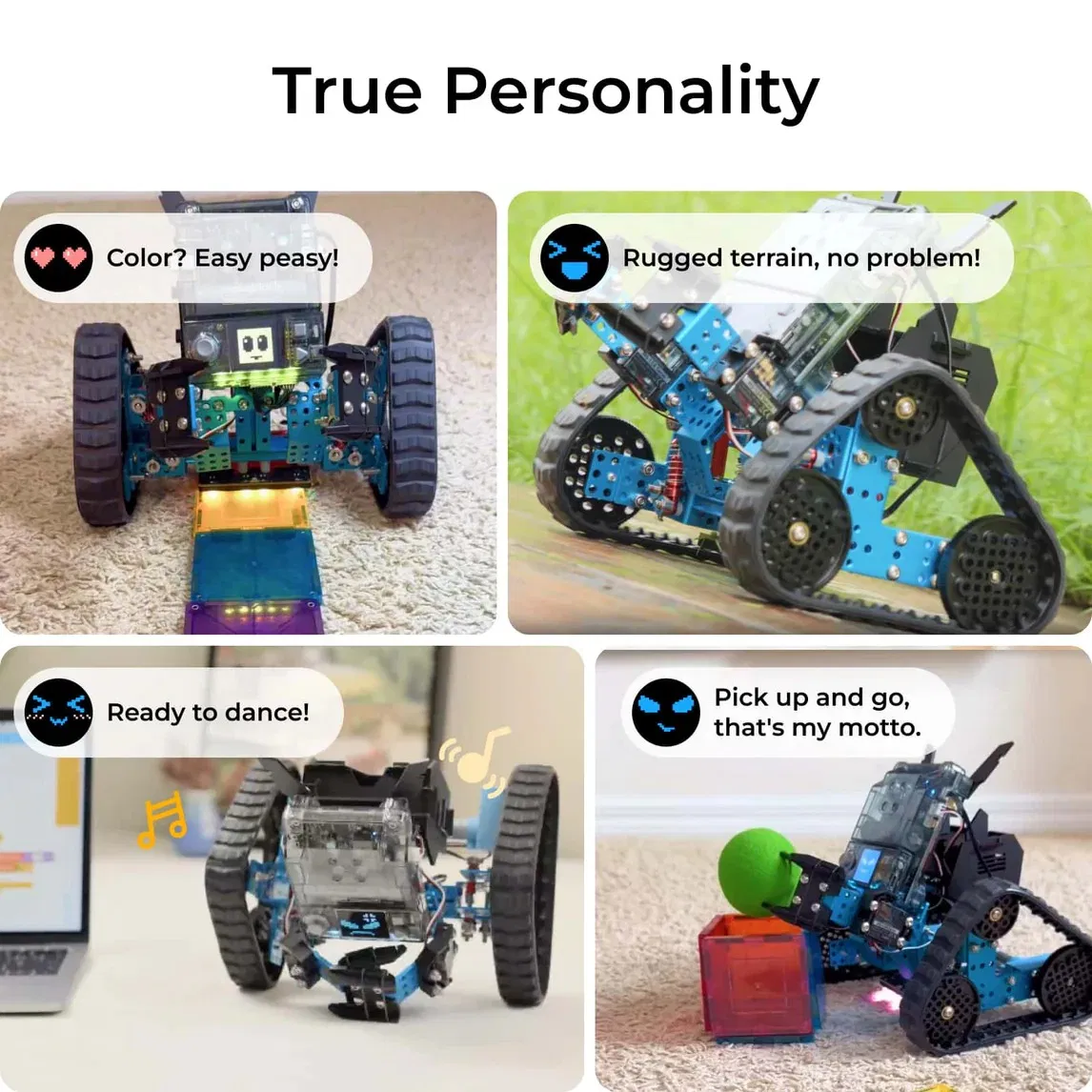 Kit de Robótica Rover de Makeblock Mbot2: Robot Emo Interactivo para Niños para Aprender a Programar y Jugar al Aire Libre
