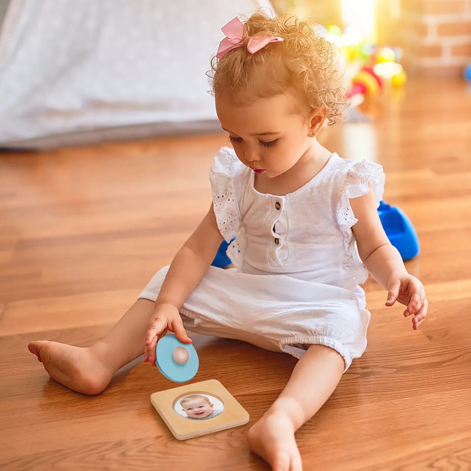 Caja Educativa Temprana Juguete de Madera Montessori para Niños Pequeños 7-12 Meses