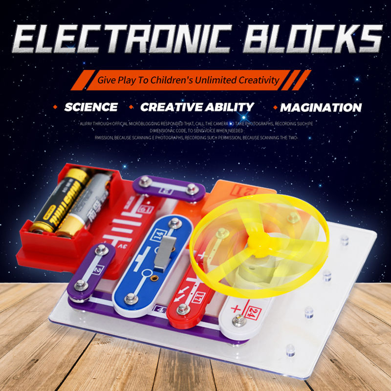 Juego de Aprendizaje para Niños QS Steam Educativo DIY 58 Tipos de Circuitos Laboratorio Electrodoméstico Kit de Bloques de Construcción Electrónica Juguetes para Niños