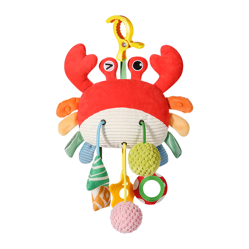 Juguetes para bebés de 0 a 12 meses, juguete de peluche de actividad en forma de animal para cochecito y colgante para silla de auto, cuna y viaje, juguete de aprendizaje sensorial