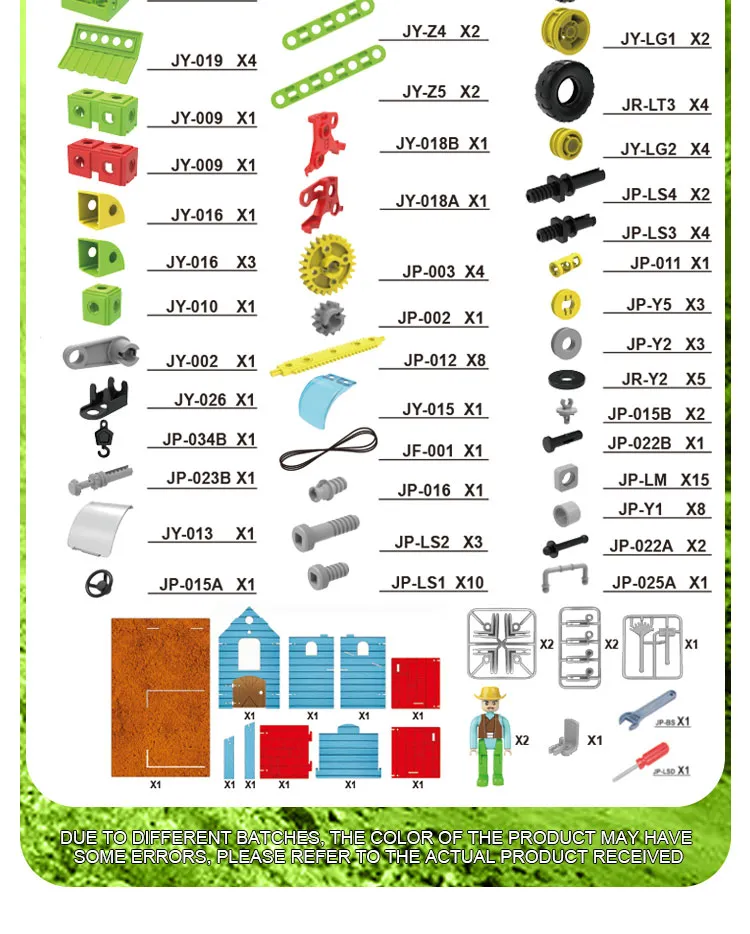153PCS 8-in-1 Tema de Granja Creativa Juguete de Modelo de Camión DIY