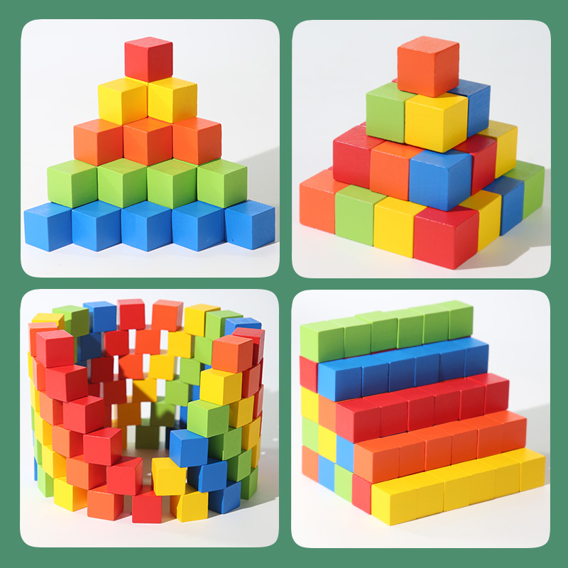 Juguetes de bloques de madera creativos para niños, set de mini ladrillos, regalo para niños