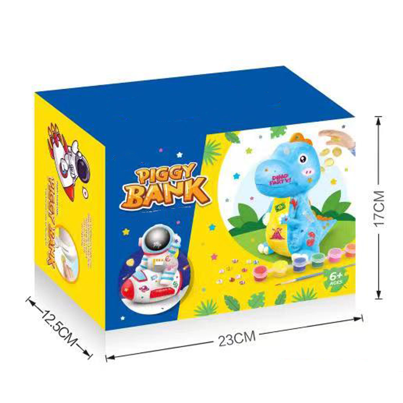 Kit de pintura educativa económica, manualidades, pegatinas de animales con manchas, hucha de cerdo pintada colorida, regalos, juguetes