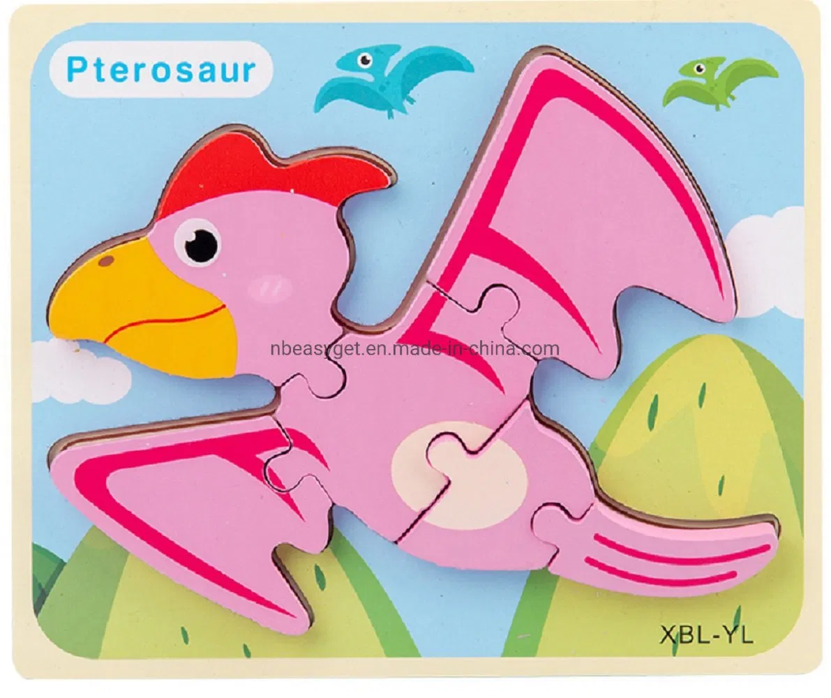 Rompecabezas de Madera de Dinosaurio para Niños Juguete Educativo para Bebés y Niños Pequeños Regalo Esg17553