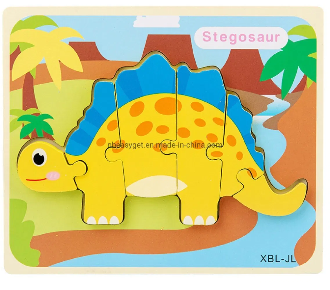 Rompecabezas de Madera de Dinosaurio para Niños Juguete Educativo para Bebés y Niños Pequeños Regalo Esg17553