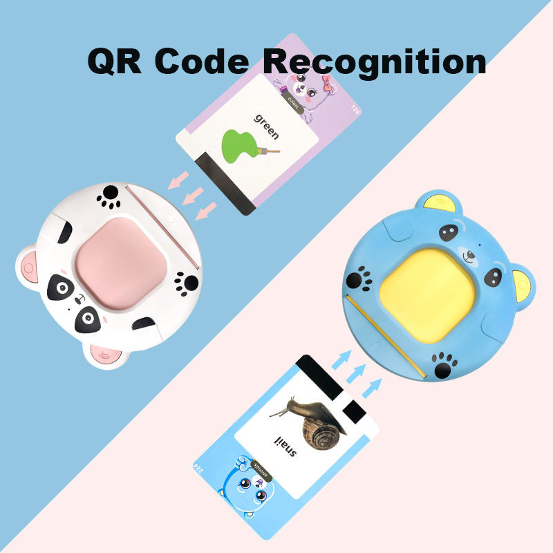 Lector de tarjetas de flash bilingües para niños, máquina educativa temprana de aprendizaje de idiomas, juguete interactivo de tarjetas para niños pequeños, máquina de tarjetas para preescolar sin pantalla