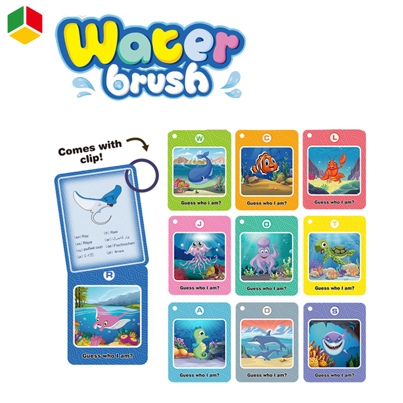 QS Magia del Agua Mundo Oceánico 8 Aprendizaje de Idiomas Juguetes Educativos de Dibujo de Agua