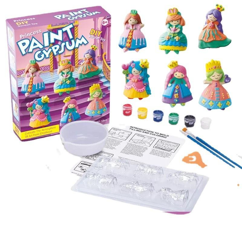 Juego de pintura estilo yeso de animales para manualidades de arte para niños