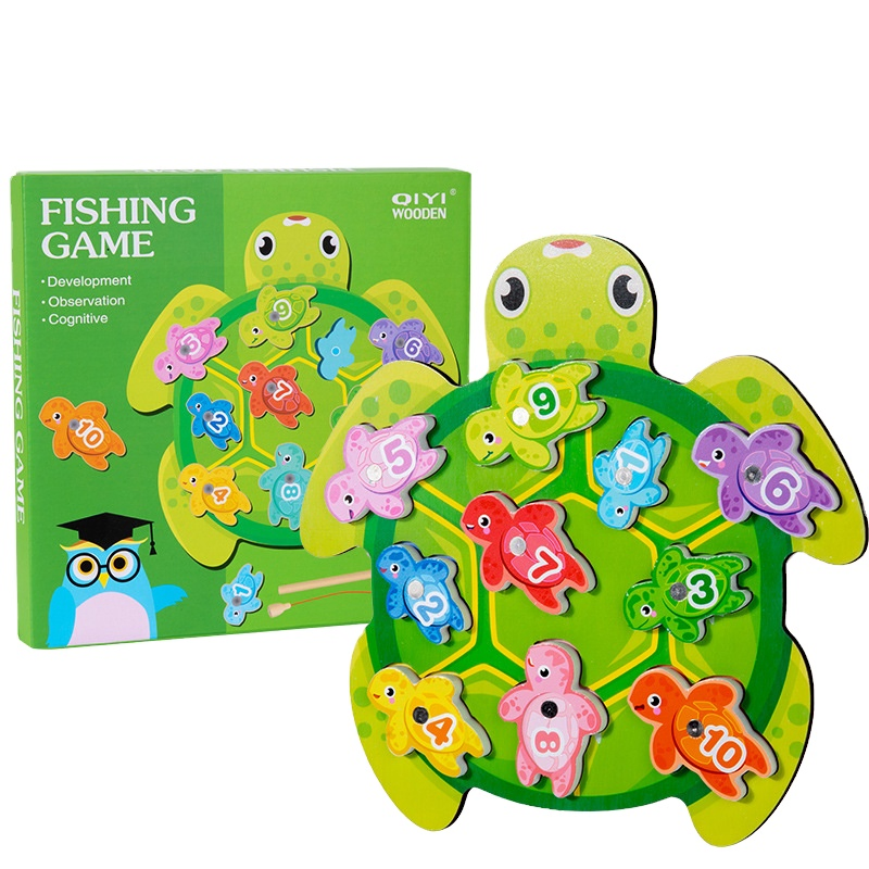 Juego de Pesca de Cartón de Madera Set Juguete Educativo Montessori