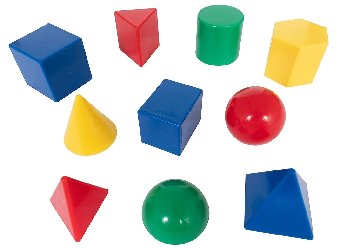 Juguete de matemáticas multicolor de plástico para niños 3D formas sólidos geométricos aprendizaje de geometría juguetes educativos