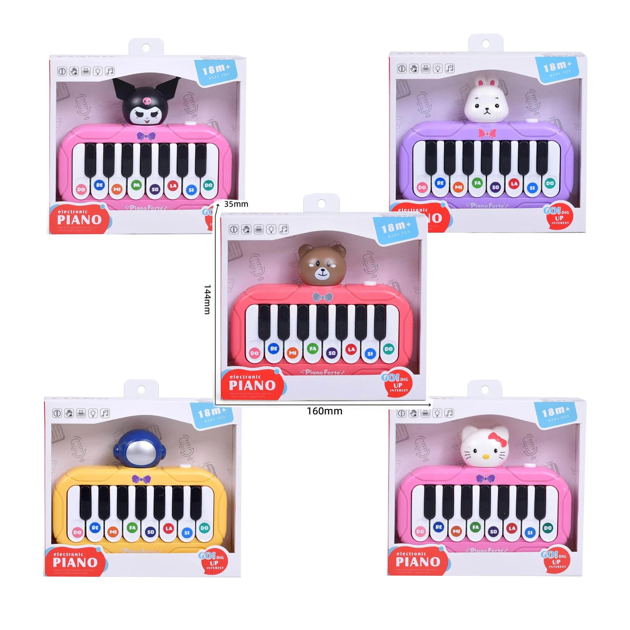 Piano de bolsillo para niños Xinbo, mini juguete electrónico para el aprendizaje musical y la educación temprana de los más pequeños