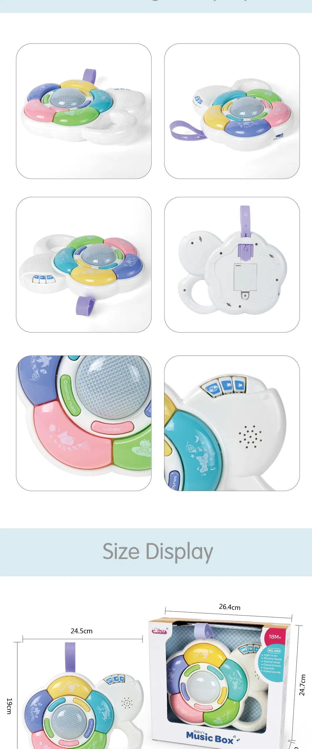 Juguete sensorial musical para bebés con luces intermitentes, aprendizaje temprano