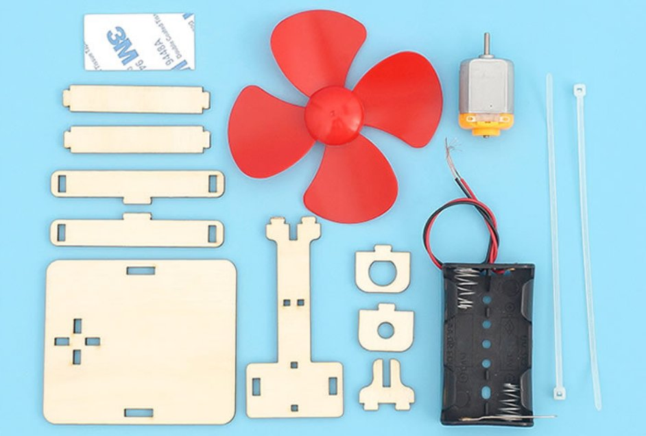Kit de ventilador eléctrico para niños; S DIY Stem juguete educativo creativo de programación científica en madera