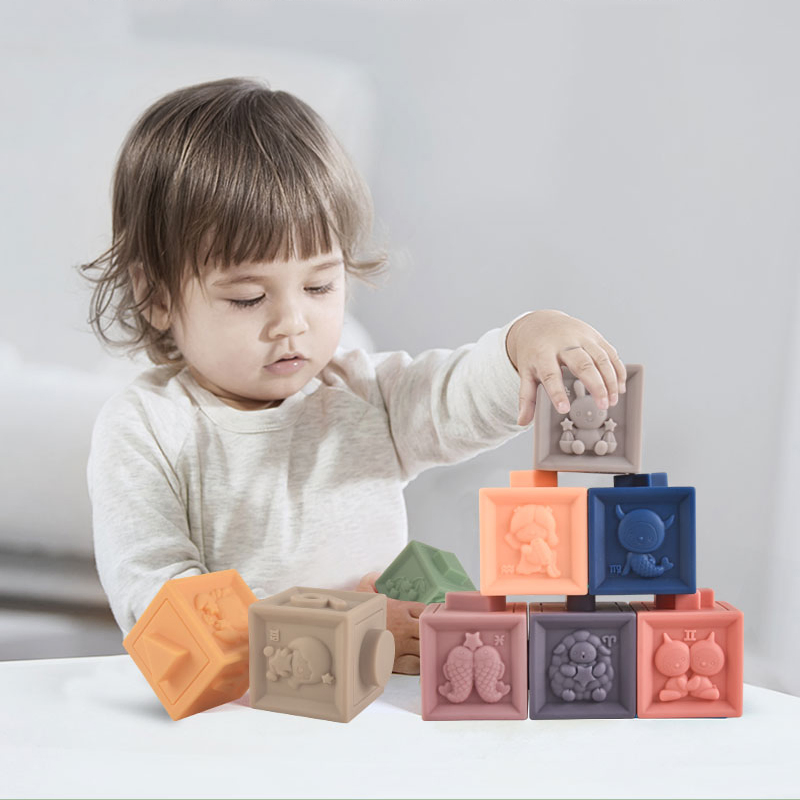 Bloques suaves educativos para bebés, apilables, de matemáticas, formas de animales, texturas digitales, para el baño, con bolsa de almacenamiento, ideales para la dentición y el juego de los más pequeños