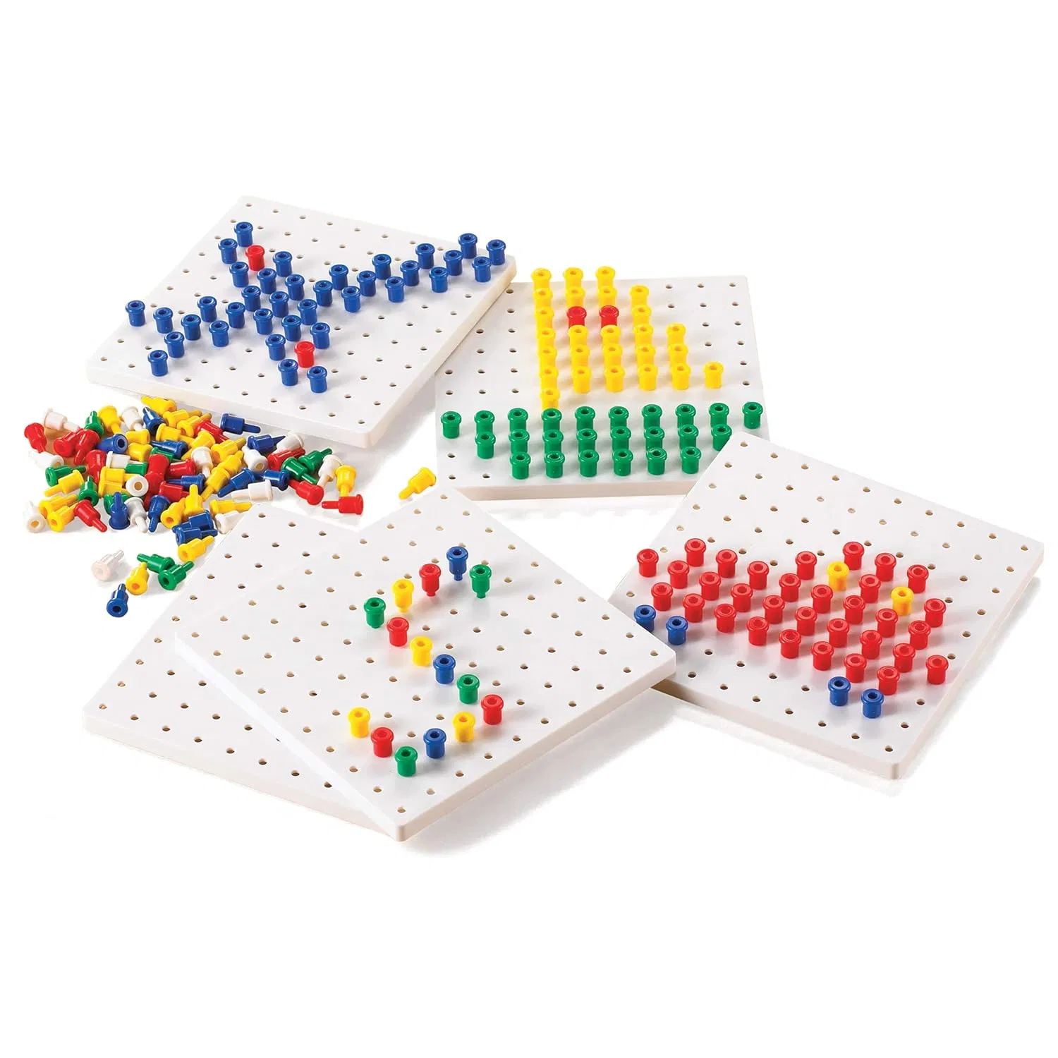 100 Clavos para tablero de clavijas y tablero de clavijas educativo Montessori, juguete matemático geoboard STEM