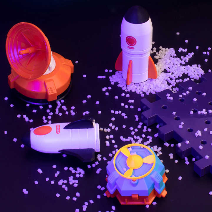 Kit de exploración de circuitos de cohete espacial Xinbo, juguete educativo STEM electrónico