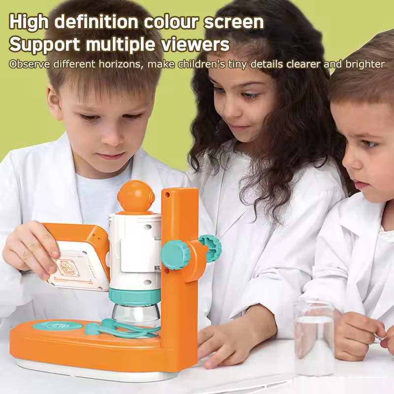 Experimento científico educativo para niños, microscopio portátil de mano