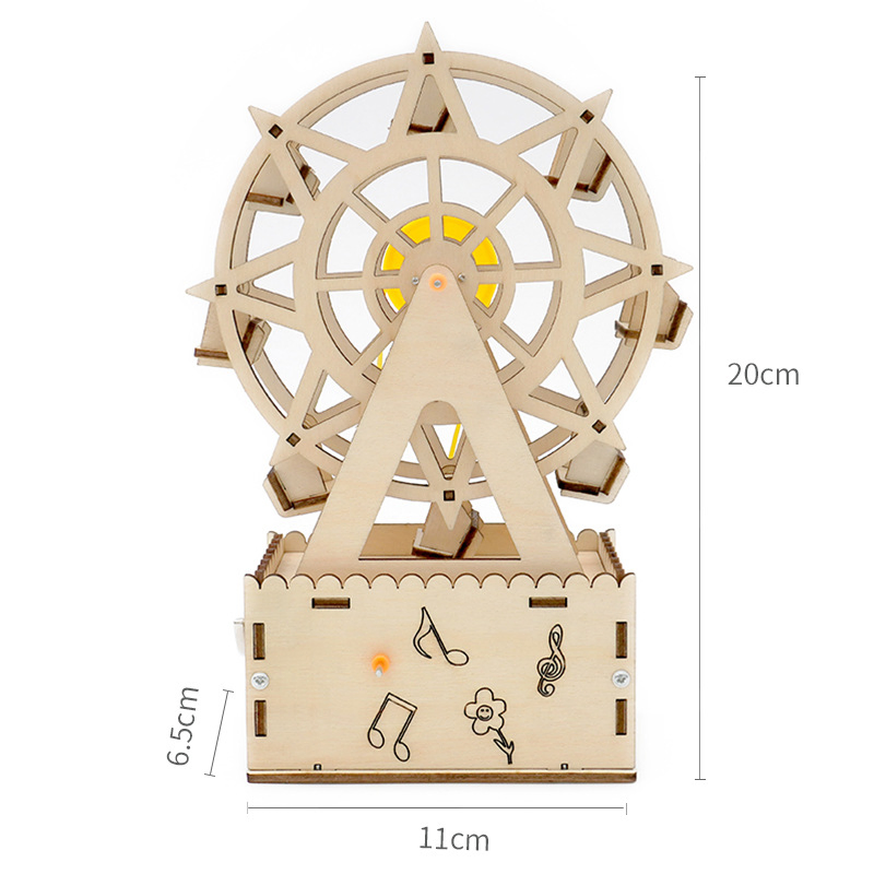 Kit de Rueda de Música para Niños; S DIY Stem Juguetes Educativos Creativos de Programación Científica en Madera