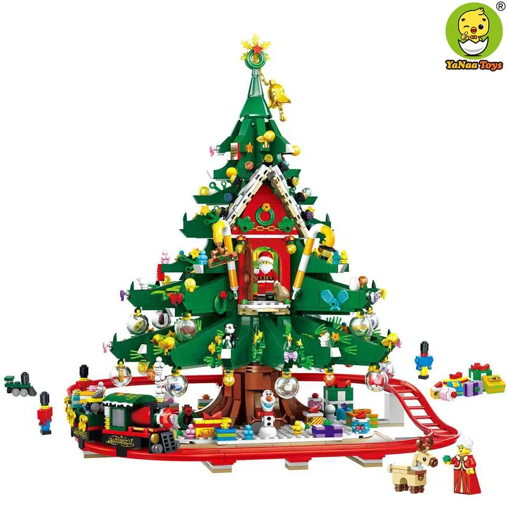 Venta caliente al por mayor ODM/OEM juguetes de bloques de construcción de modelo navideño educativo DIY para niños