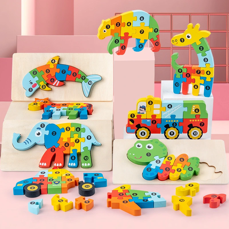 Conjunto de Juguetes de Bloques de Construcción Creativos al por Mayor Educativos 3D Regalo de Plástico Seguro que Estimula el Cerebro Diversión para Niños Rompecabezas DIY