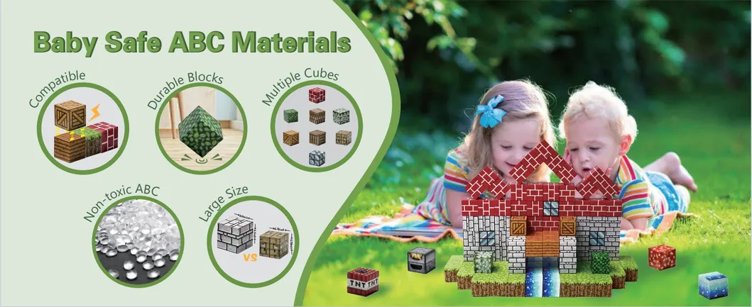 Cubos Magnéticos de Textura Pixel para Construcción Educativa STEM para Niños